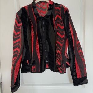 VAlentine Jacket❤️Ladies Red&Black Reversible “Boutique “ full front zip Jacket.